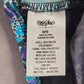 Mossimo Blue Multi Print Floral Halter Tie Swimwear Tankini Tank Top Medium M