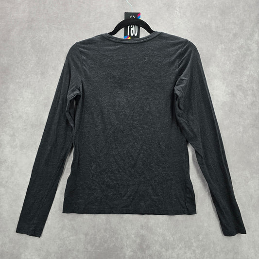 061. Columbia Gray Floral Long Sleeve Tshirt Top Small