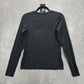 061. Columbia Gray Floral Long Sleeve Tshirt Top Small