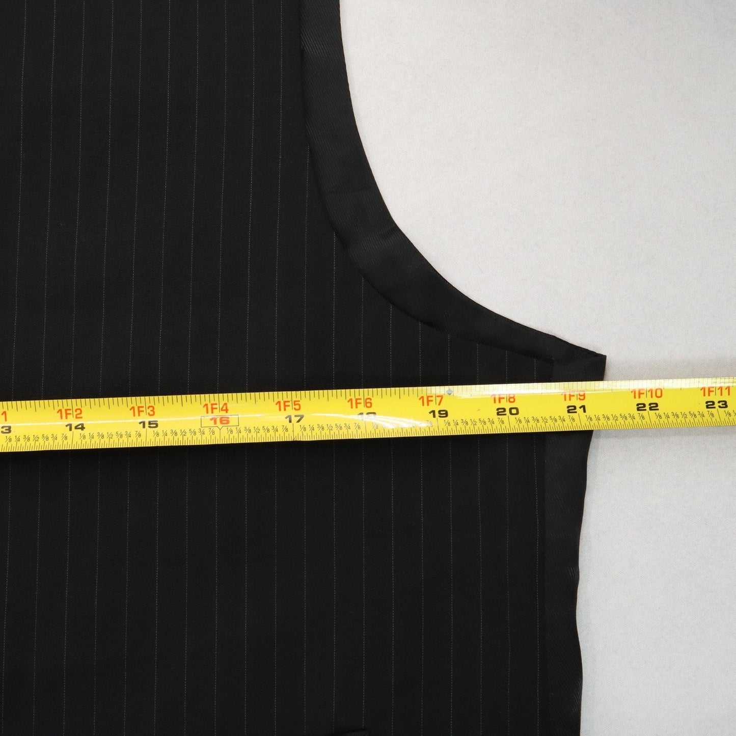 Pronto Uomo Black 5 Button Stripe Point Waistcoat Tuxedo Suit Vest Large 42R