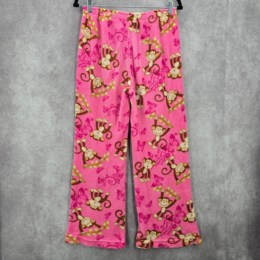 Seven Apparel Pink Fleece Money Butterfly Trouser Sleep Pajama Pants M Medium