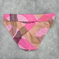 Kim Rogers Pink Brown Stripe Medium Bikini Bottom Swimwear
