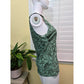 Kona Sol Green Floral Sleeveless Tank Top Medium