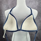 Victoria's Secret Blue Pink Floral Padded Bikini Top Halter Swimwear S-DD