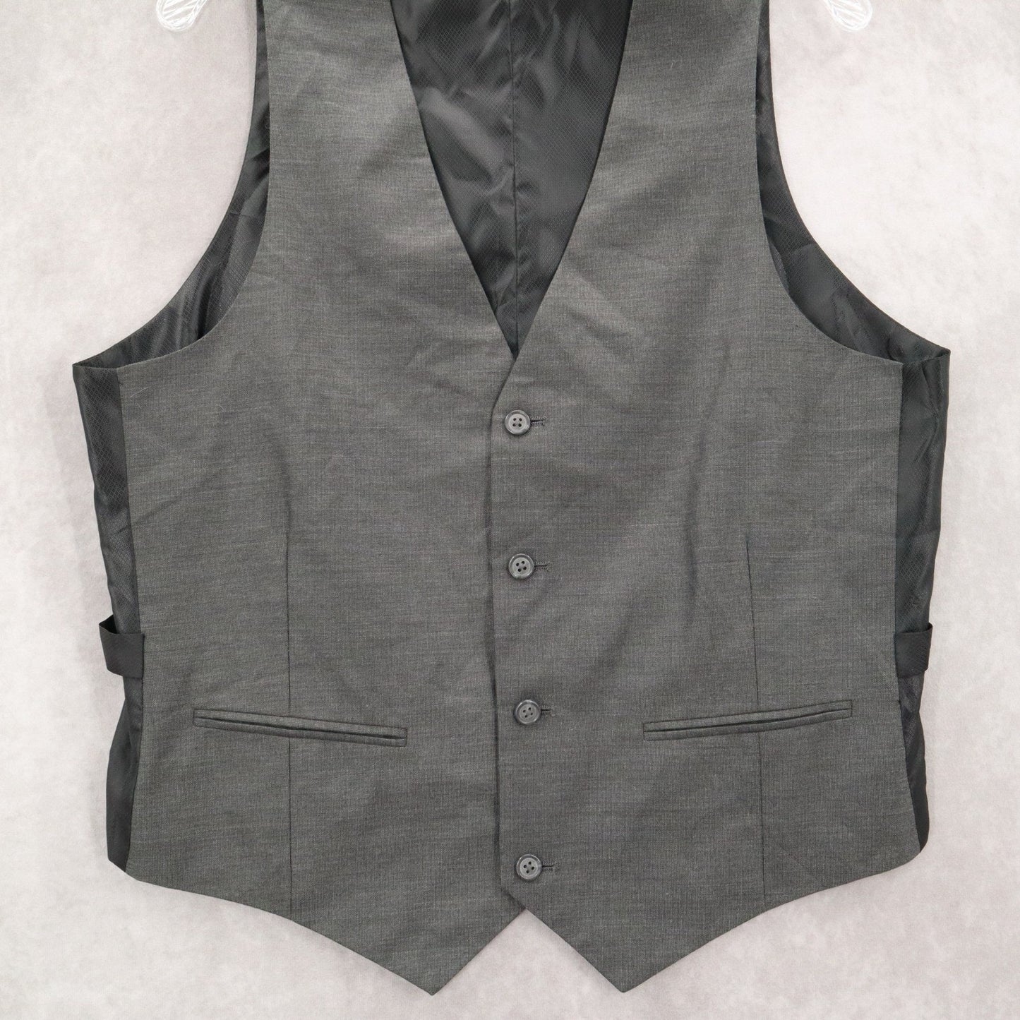 Gray 5 Button 2 Welt Pocket Waistcoat Formal Tuxedo Suit Vest Large 42R