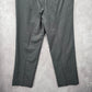 Fit Elegance Gray Mens Trousers Executive Tailored Suit Work Dress Pants 38x41