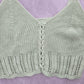 Green Crochet Knit Boho Sleeveless Cropped Tank Vintage Y2K Top S Small