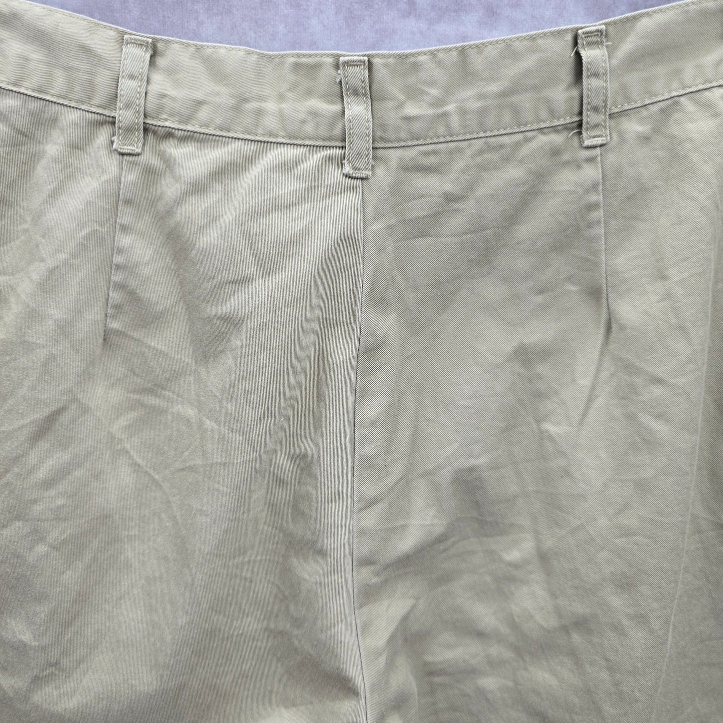 Real Comfort Tan Flat Front Bermuda Bottoms Cotton Pants Shorts Plus 14