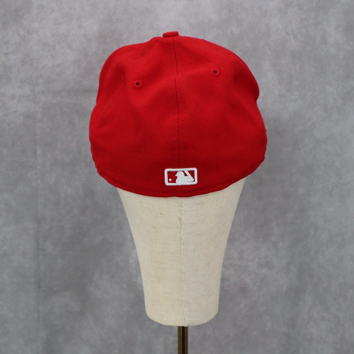 New Era Boson Red Sox Red Flat Bill Fitted Wool 7 3/8 Athletic Baseball Cap Hat