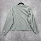 Nike Gray Long Sleeve Cropped Loose Fitted Tee Sports Cotton Active Top Medium