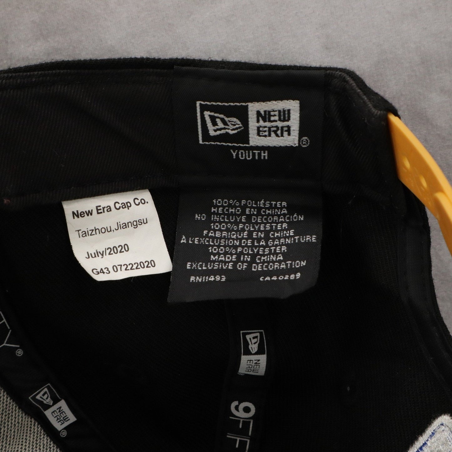 New Era Youth Black UTAH 9Fifty Snap Back Athletic Sports Baseball Cap Hat