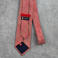 Chaps Red White Stripe Executive Geometric Plaid Tartan 100% Silk Men's Neck Tie