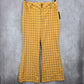 Wild Fable Yellow Plaid Straight Boho Flare Wide Leg Dress Bottom Pants Plus 16