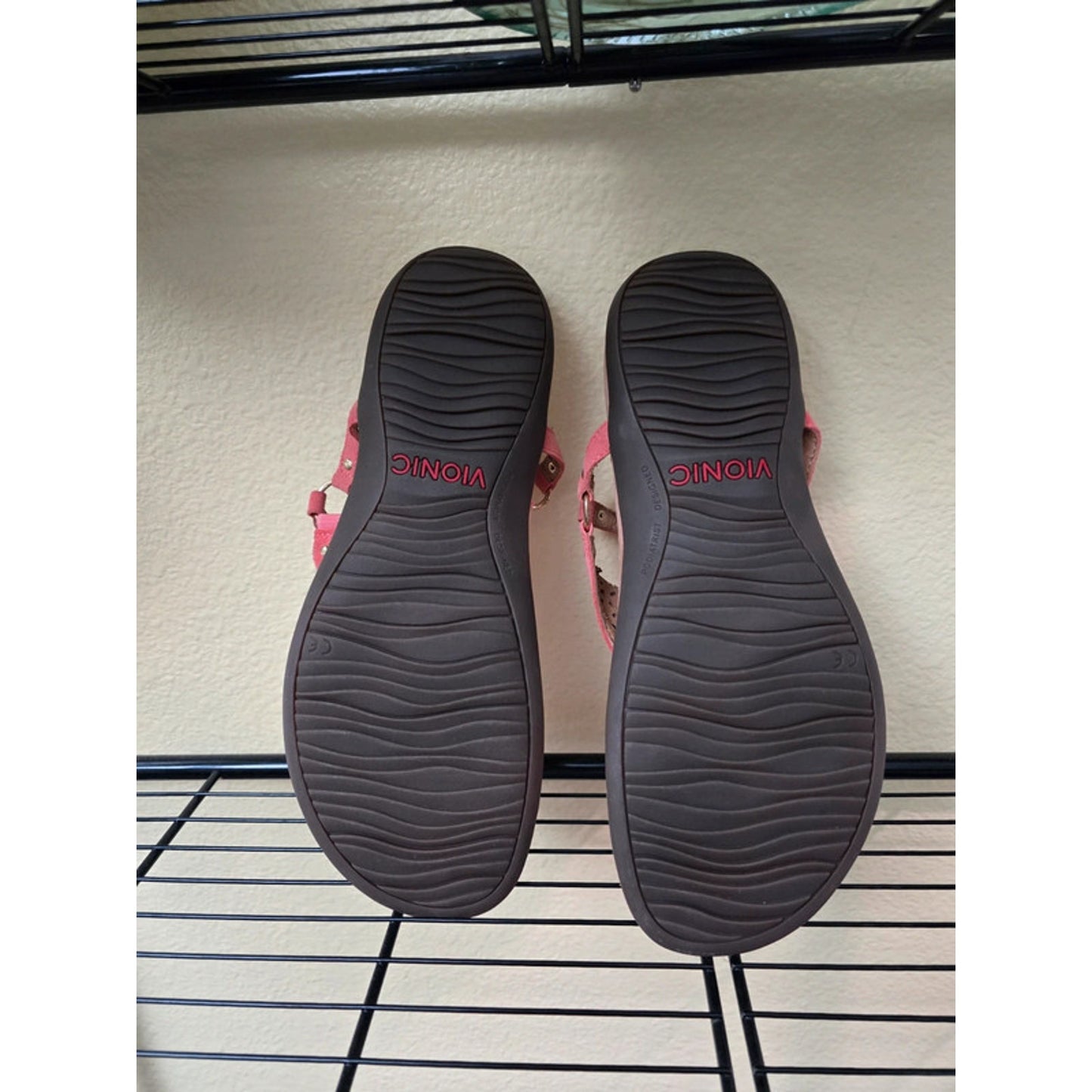 Vionics Kirra Orange Floral Backstrap Orthotic Arch Support Sandals Size 8.5