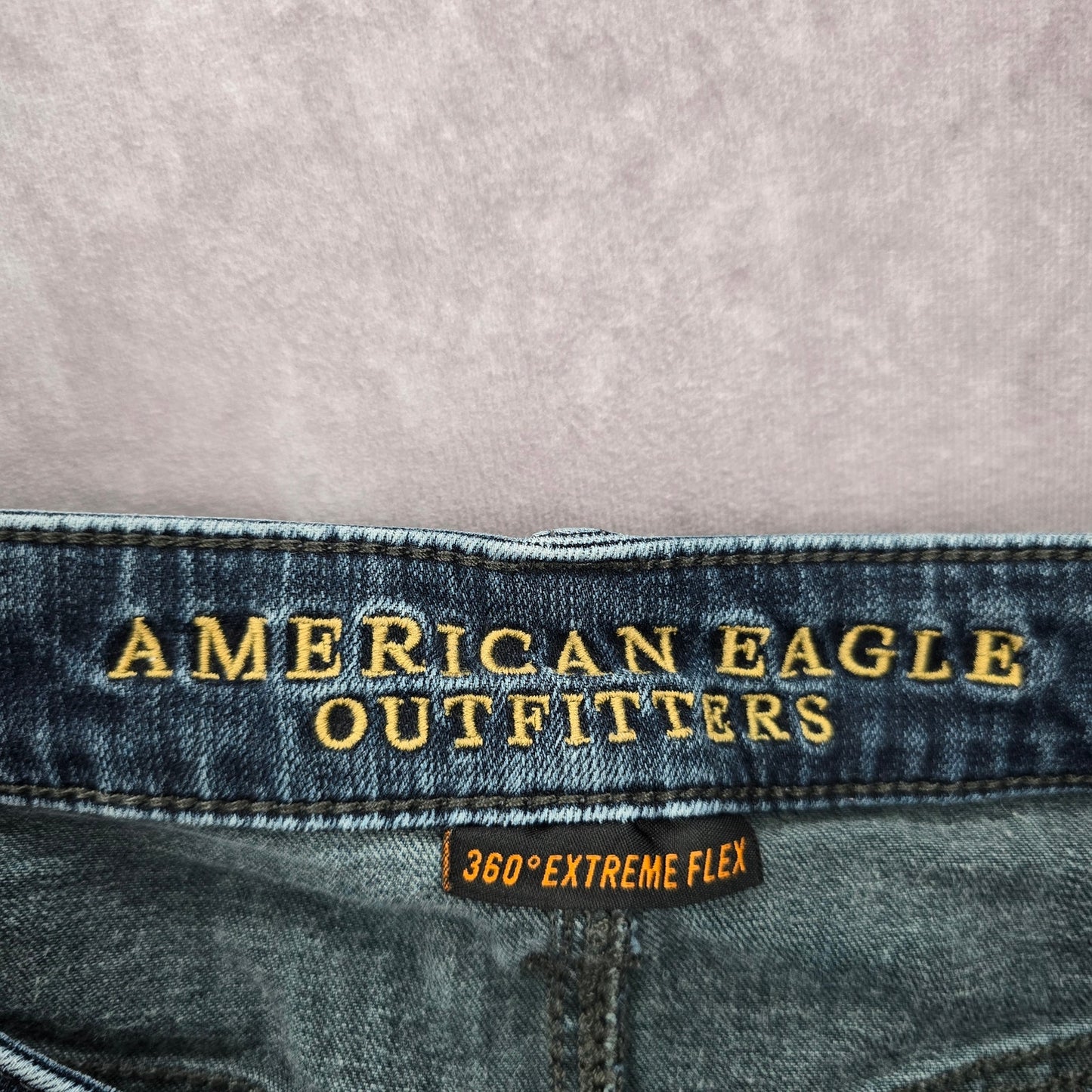 002. American Eagle Outfitters Dark Blue Denim Straight Pants Skinny 30x30