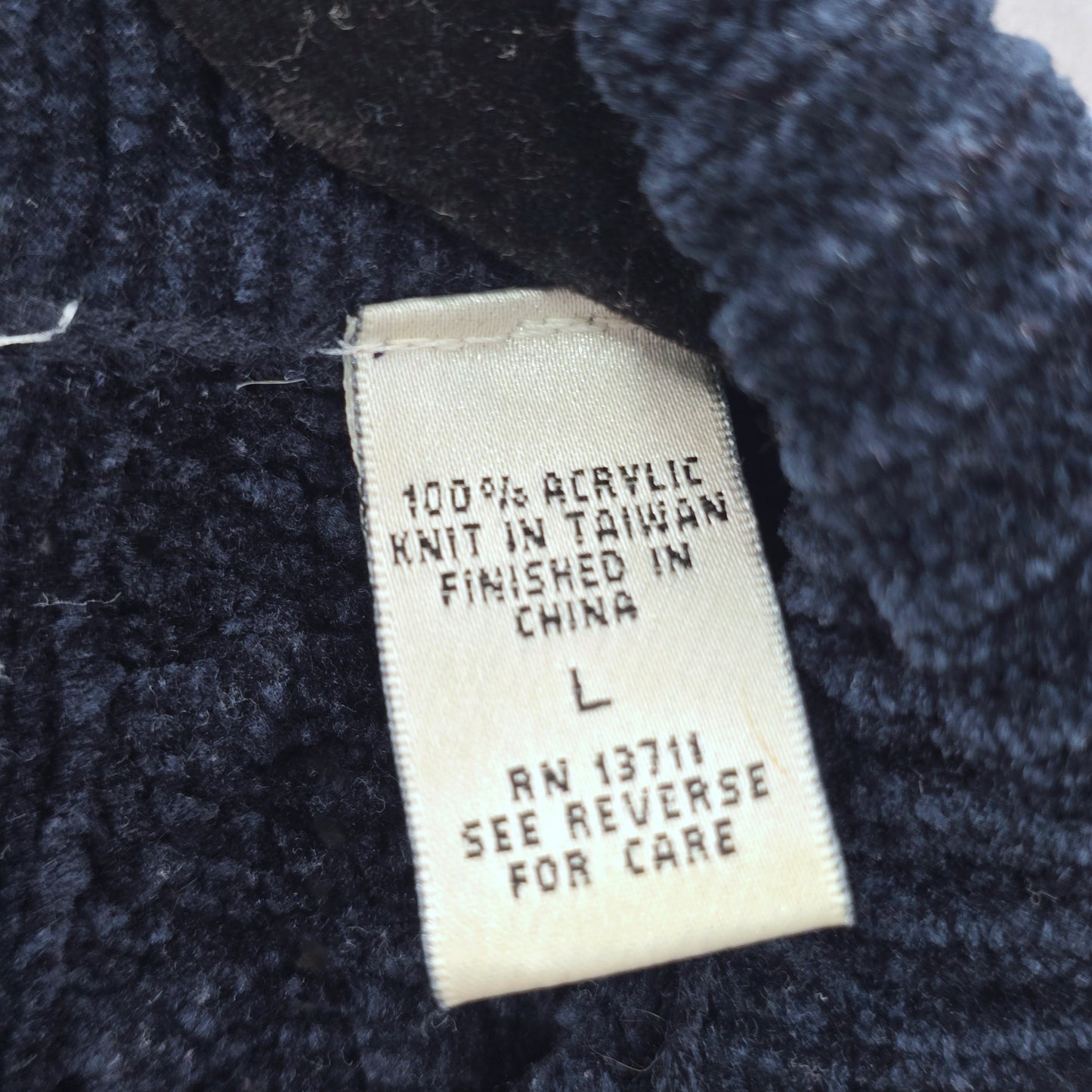 Valerie Stevens Blue Chenille Knit Granny Preppy Cozy Cardigan Sweater Large