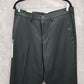 Haggar Black Performance Microfiber Slacks Dress Pant Plain Straight Fit 34Wx30L
