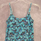 Blue Floral Ruffle Padded Swimwear Tankini Tank Top Medium M 8