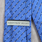 Geoffrey Beene Blue Plaid Stripe Geometric Polka Dot Silk Neck Tie Men's