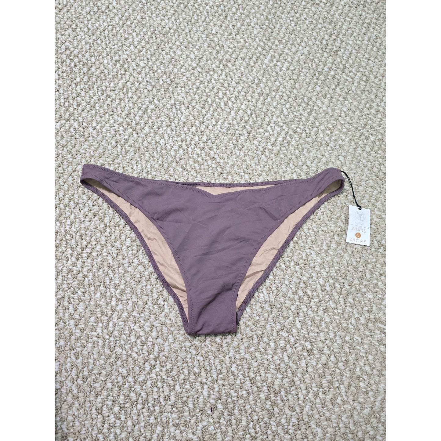Purple High Leg Extra Cheeky Beach Resort Vacation Swimsuit Bikini Bottom XL
