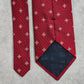 Jos. A. Bank Red Blue Floral Weave Geometric Silk Executive Italy Neck Tie Men's