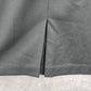 The First Islander Black Pleat Knee Length Pocket Flare Stretch Skirt Plus 14
