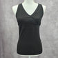Danskin Now Black Crisscross Sleeveless Racerback Activewear Tank Top Small