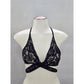 Black Lace Whimsygoth Dark Romance Tie Sheer Wrap Bralette Medium