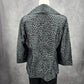 Alex Marie Black Gray Executive Jacket Coat Formal Animal Print Medium