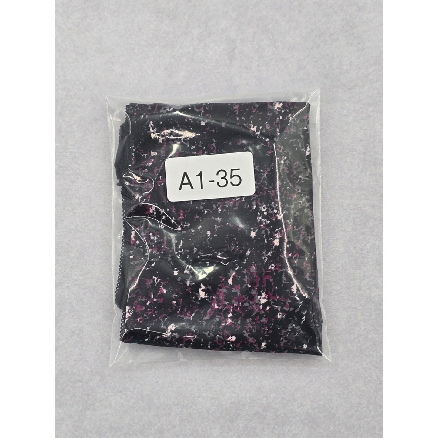 Purple Geometric Print Cute Floral Black Lace Panties Plus Size 2X