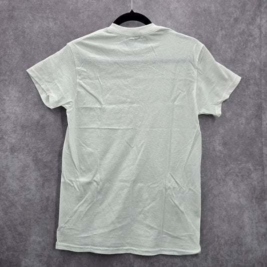 Let Your Kindness Ripple Blue Handmade Cotton White Boho Tshirt Small