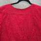 Sag Harbor Red Cotton Linen Floral Lace Crochet Vintage Y2K Blouse Top Medium 8P