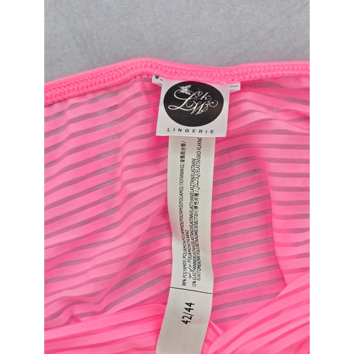 Pink Stripe Panty Dainty Whimsy Sexy Goth Fairy Coquette Bridal XL