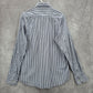 Arrow Purple White Stripes Button Down Long Sleeve Cotton Mens Shirt Medium