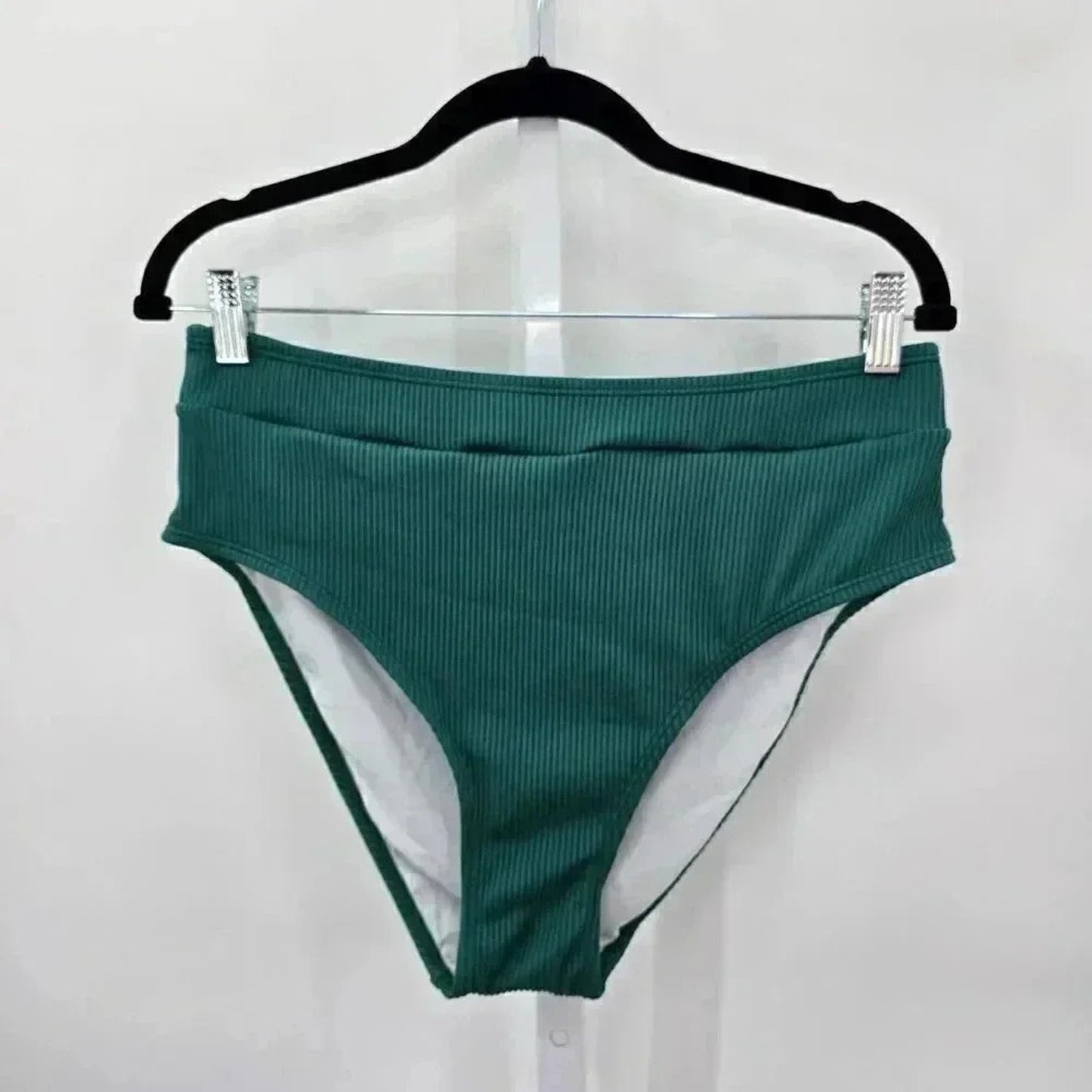 Cupshe Green Bikini Bottom High Waist Swimsuit Swimwear Size Large
