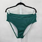 Cupshe Green Bikini Bottom High Waist Swimsuit Swimwear Size Large