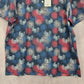 Goodfellow & Co Polo Shirt Mens Blue Pink Fireworks Active Short Sleeve XL