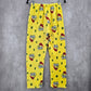 Yellow Spongebob Face Funky Fleece Sleep Bottoms Pajama Pants M Medium