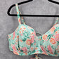 Xhilaration Blue Pink Floral Padded Wired String Bikini Top Swimwear Plus 22W