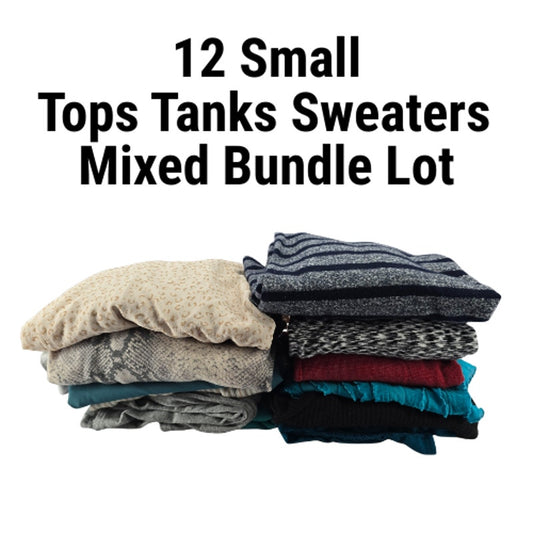 Lot of 12 Womens Tops Sweaters Tanks Random Mixed Bundle of 12 S Small