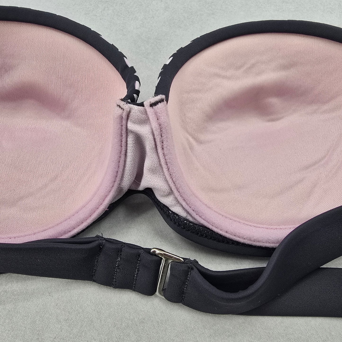Xhilaration Gray Pink Cutout Padded Bra Bikini Bralette Swim Top S Small