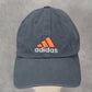 Adidas Gray Baseball Climalite Athletic Logo Cotton Adjustable Buckle Cap Hat