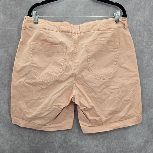 Lee Tan Mid Rise Regular Flat Front Bermuda Bottoms Pants Shorts Plus 16