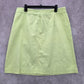 Carolina Blues Green Stretch Cotton Short Mini Skirt Plus 16