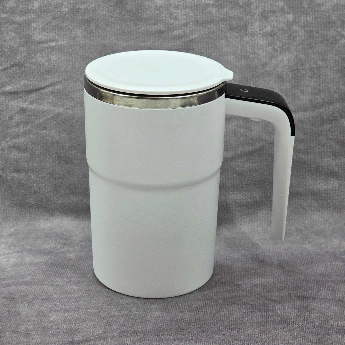 Magnetic Self Stirring Coffee Mug Cup Rechargeable Automatic Mixing LCD White