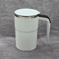 Magnetic Self Stirring Coffee Mug Cup Rechargeable Automatic Mixing LCD White