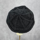 C.C Exclusives Black Beret Crochet Knit Bucket Cap Hat Fun VTG Y2K Funky Beanie