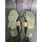 A New Day Tan Flat Strap Buckle Sandals 8.5