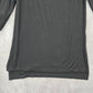 Willi Smith Black Long Slit Stretch Goth Blouse Retro Top Extra Small XS