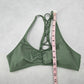 Green Crisscross Sports Bra Beach Padded Bikini Bralette Swim Top S Small